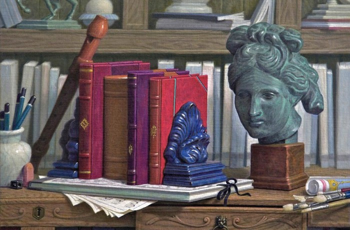 Still life with objects derived from the arts